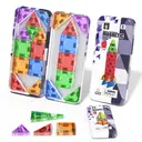 XINQIYUAN Qiyuan Educational Toy 3.75cm Flat Magnetic Tile Building Blocks Set 32pcs [Random Mix – Colors From Main Image Only] image 3