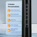 Sunluxy T5 Brosse à dents sonique électrique rechargeable avec 8 têtes de brosse et minuteur intelligent - Noir image 2
