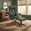 Armchair & Footstool Apero Recliner Moss Green image 0