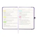 Jubiluu Carnet cartonné A6 premium avec marque-page, pages lignées, 100 g/m² - Lavande pâle image 7