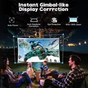 XBJ Mini projecteur d’extérieur portable intelligent et ultra-léger 1080P | Prise en charge du décodage 4K, fonctionne avec batterie externe (sans fil électrique), utilisation sans fil en extérieur sans restriction d’alimentation, 8000 lumens, audio Dolby Digital 8 W, format bouteille d’eau, pour le camping et le jardin image 2