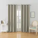YSTYLE Rideaux occultants anti-lumière pour chambre et salon – lot de 2 panneaux, isolation thermique, 140 x 280 cm, ZGB, beige image 1