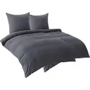 Bedsure Parure de lit effet coton lavé 100 % polyester Quiet Shade - 2 housses 135 x 200 cm et 2 taies 80 x 80 cm image 0