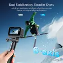 SJCAM SJ20 Caméra d'Action - Stabilisation Gyroscopique 6 axes, autonomie 480 minutes, objectifs jour/nuit, vidéo 4K 30fps, double écran : tactile 2,29-pouces et selfie 1,3-pouce image 5