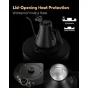 Cocinare FLOW B9 Bouilloire électrique avec contrôle précis de la température et ébullition rapide, 1500 W, noir mat - 0,9 L image 6