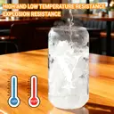 Alphynix 1pc Modern Glass Cup, 500ml Tall Iced Coffee Glass with Monogram "Y" Design, Bamboo Lid & Straw, Cold Drink Tumbler for Iced Tea, Juice, Boba image 3