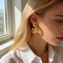 Boucles d'oreilles puces rondes en forme de C, style européen et américain, VoxorAI, toutes saisons image 7