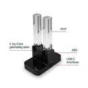 NAXSIR Oplaadstation voor Switch-controllers, 4-voudige Oplader, met Gekleurde LED Acryl Lichtkolommen Zwart image 8