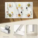 HOMCOM Table à manger extensible rectangle pour 4 à 6 personnes, table de cuisine 80-120 cm, extension coulissante facile, pieds en acier, pour petits espaces, salle à manger, salon, blanc image 4