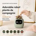 Cadeau d'été pour embellir votre intérieur – Pot de plante intelligent IA Ivy, interaction par expressions faciales, entretien intelligent des plantes, décoration pour personnes occupées, exprime les émotions de la plante (vert menthe) image 5