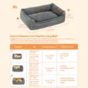 Feandrea Linenshade-Style Dog Bed, 110 x 75 x 27cm, Light Grey image 5