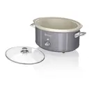 Swan 6.5L Retro Slow Cooker - Retro Grey, 320W, with 3 Temperature Settings, Keep Warm Function, SF17031GRN image 4