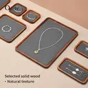 Oirlv jewelry tray display organizer bracele luxury wood, Flat jewelry Jewellery Drawer trays Removable Dividers for Rings Earring Necklace Storage Display, 1pcs image 5