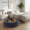 SONGMICS Lit donut et coussin lavable pour animaux gris foncé - 80 cm  image 3