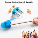 M&G Pencil Sharpeners, 3 Pack Manual Dual Hole Pencil Sharpeners with Lid, Compact Portable Sharpeners for Colored Pencils, School and Office Supplies image 4