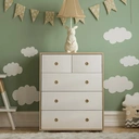 Junior Vida Drawer Chest Neptune 5 Drawer White/Oak Effect image 5