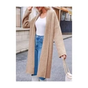 Women's Long Cardigan Sweaters Chunky Open Front Oversized Slouchy Knit Fall Trendy Coatigan Jackets (CAMEL， M) image 2