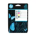 HP 6ZC70AE Lot de 4 cartouches d'encre d'origine 963 BK + CMY  image 0