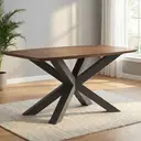 Dining Table Nevada Rectangle Walnut/Black 85x150cm image 5