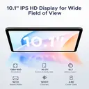 DOOGEE Tab A9 Pro Android 15 Tablet， 10-inch (2025)， Unisoc T310， 20GB RAM， 128GB ROM (Expandable to 2TB TF)， 6580 mAh Battery， 8MP AI Camera， Dual Speaker， 5G WiFi， GMS， Bluetooth， Face ID， 3.5mm Jack， Gray image 1