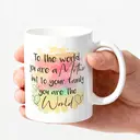 Alphynix 1 Mug céramique blanc 33cl avec design aquarelle élégant et hommage manuscrit, cadeau artistique pour maman pour les fêtes,Le cadeau de la saint-valentin, cadeau d’anniversaire image 2