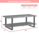 Coffee Table Pembroke Rectangle Pine Natural/Black image 5