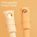 M&G KiKi QUOKKA Erasable Gel Pens, 6 Pack Black Ink Erasable Pens, Fine Point 0.7 mm, Cute Quokka Design, Smooth Writing Gel Pens with Comfort Grip and Cap for School, Office, and Planner image 1