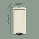 SONGMICSHOME  Trash Can, 8-Gallon Trash Bin, Stainless Steel Kitchen Garbage Can, Sand Beige image 4