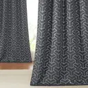 PONY DANCE Stores occultants imprimé aluminisé avec œillets, Lot de 2, L 140 x H 245 cm (L 55 x H 96 pouces), Gris image 2