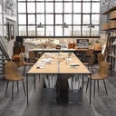 Urban Meuble DINING TABLE Wood Finish 120x75 with Metal Frame image 8