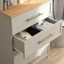 Galano Cleverton 4-Drawer Chest – Storage Cabinet & Closet Organizer for Bedroom, Hallway & Entryway (Light Grey/Oak) image 4