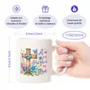 Alphynix 1 Mug blanc 33cl avec citation "Laisse-moi te parler de mon Jésus" & design croix de bois fleurie, cadeau chrétien inspirant de Noël ou Thanksgiving,Le cadeau de la saint-valentin, cadeau d’anniversaire image 7