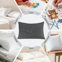 LeBonsoir Basics 50x75cm Pillowcases Set of 2， Super Soft Easy Care Microfiber，Envelope Closure， Dark Gray， Pillows Not Included image 5
