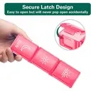 VVM  3X A Day Weekly Pill Organizer, 7-Day Medicine Pill Organizer, 3 Times a Day, Travel Pill Case Container for Vitamins, Supplements, Red image 3