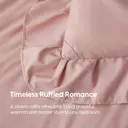 Meeallhome  Comforter Set  Vintage Ruffle Bed Set 230*220cm/50*75cm*2  Pink image 4