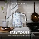 VQ Laura Ashley Retro Jug Kettle, 1.7L, Rapid Boil, Hand-Applied China Rose Print, Vintage, Stainless Steel, Blue Floral - VQSBPKK278LACR image 3