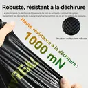 Vivreal Lot de 2 rouleaux de sacs poubelles compostables à base d'amidon de maïs noir - 100 x 15 L image 2