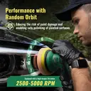 BATOCA - Cordless Car Buffer Polisher - 2pcs 2.0Ah 12V Lithium-ion Rechargeable Battery Powered Brushless Polisher with 6 Variable Speed, DA Orbital Buffer for Car Detailing, Polishing, Waxing image 2