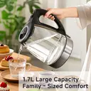 Cuisync 1.7L High Borosilicate Glass Electric Kettle, 2200W High Power Fast Boiling, 304 Stainless Steel Base, 360° Rotating Base, Household Electric Kettle (FY-788) image 2