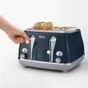De’Longhi Icona Capitals 4 Slice Toaster, London Navy, CTOC4003.BL image 2