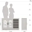 Galano Isadora 16-Pair Shoe Cabinet – Modern Shoe Storage Unit with 2 Doors & Adjustable Shelves – Freestanding Organiser for Entryway, Home or Office – Dusty Grey Oak image 2