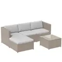 Garden Corner Sofa rattan Garden Furniture Patio Set Garden Entertaining Set Garden Rattan Furniture Lounge Set,Khaki  image 0