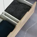 HOMCOM 2-Door Clothes Wardrobe w/ Rail Shelf 2 Drawers Wood Feet Elegant Home Storage Organisation Furniture Dresses Coats Blankets Shoes White image 7