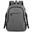 Sacs journaliers, sacs à dos ordinateur 17,3 pouces antivol sac homme travail université avec port USB rechargeable pour hommes, femmes, travail, voyage, affaires, gris, promotion Nouvel An, cadeau tendance image 0