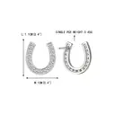 Ever Faith Clear Cubic Zirconia Lucky Horseshoe Stud Earrings image 5