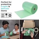 Triplast Bubble Wrap Biodegradable 300mm x 10m Green 1 Roll image 2