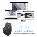 Rapoo MT760L Kabellose Bluetooth-Maus für mehrere Geräte, Bluetooth 5.0 und 2,4-GHz-Multimode-Verbindung, bis zu 4 Geräte, M+ Cross Computer-Technologie, 11 programmierbare Tasten, 4K DPI, 90 Tage Akkulaufzeit, PC – Dunkelgrau image 5