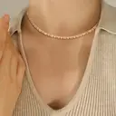 Ever Faith Brown Cubic Zirconia Thin Tennis Choker Necklaces image 5