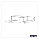 Ciarra Integrated Cooker Hood 52cm – Built-In Design, Dual Venting Option, Matte Black image 5