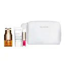 Clarins Coffret Double sérum yeux + masque + huile à lèvres image 1